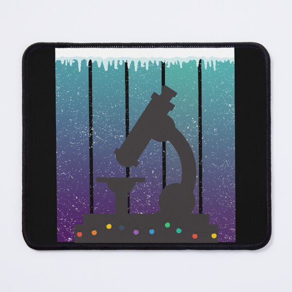 Item preview, SNOW ICE BLUE SUNSET GRUNGE with CHRISTMAS MICROSCOPE MEDICAL LABORATORY SCIENTIST designed and sold by Hippiesole.