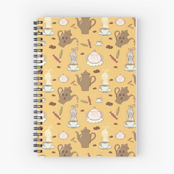 Item preview, Retro pattern with cups, coffee,  sweets and kettle designed and sold by JoyColorLove.