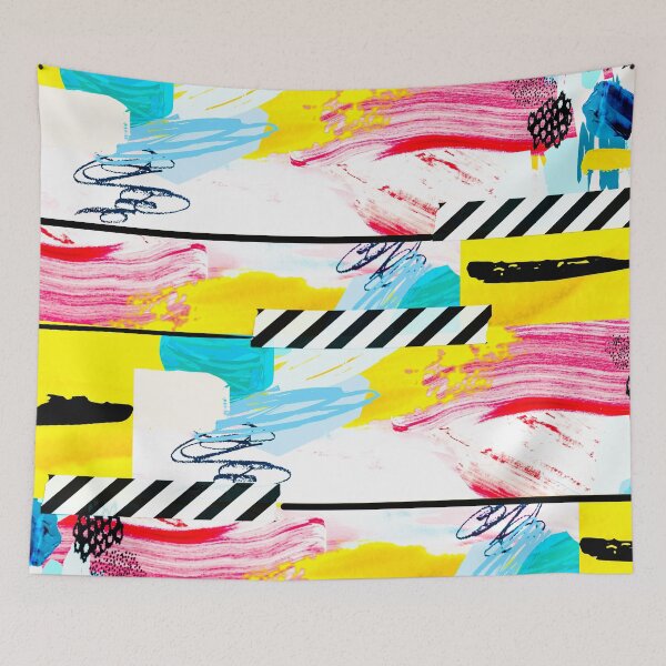 Item preview, Acrylic Stripped Taped Collage Patterned designed and sold by Designs By YL.
