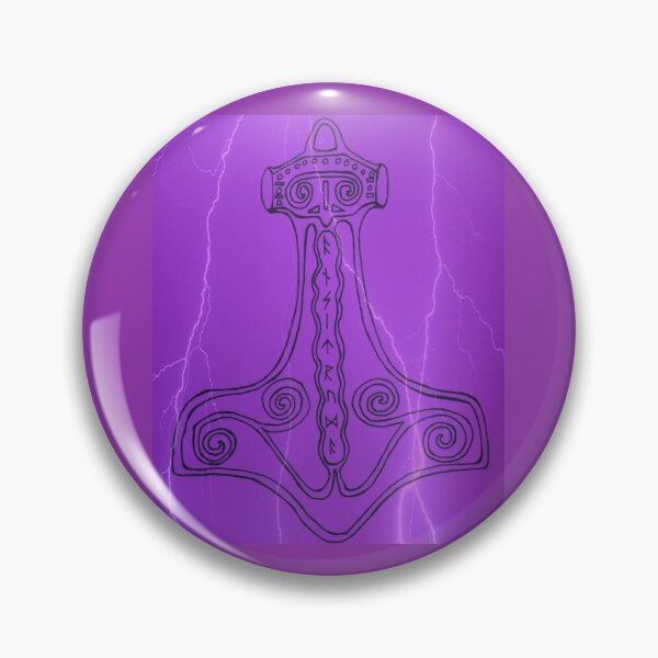 Item preview, Purple lightning Thor's hammer designed and sold by onthethruway.