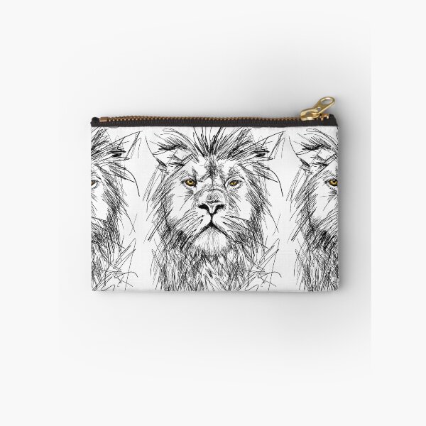 Item preview, Sketch of Big adult lion portrait with rich mane designed and sold by Aroastock.