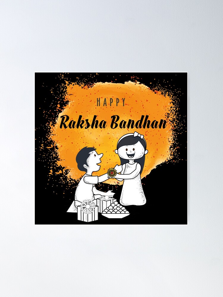 festival Raksha Bandhan brother and sister concept line art Stock Vector  Image & Art - Alamy