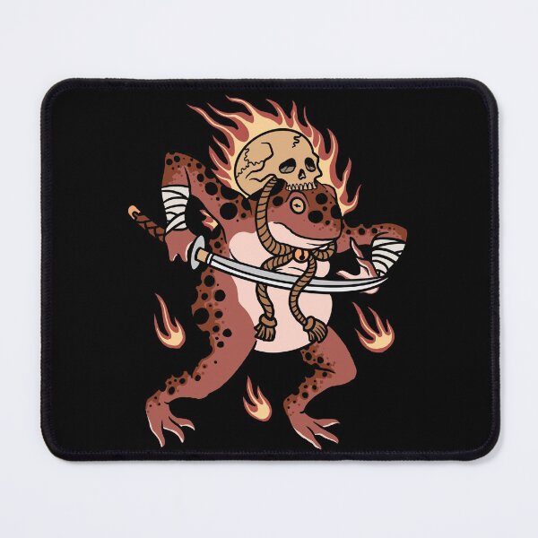 Vista previa del artículo con la obra «Diseño de camiseta de rana ninja estilo tatuaje de la vieja escuela», diseñado y vendido por Parkerzz.