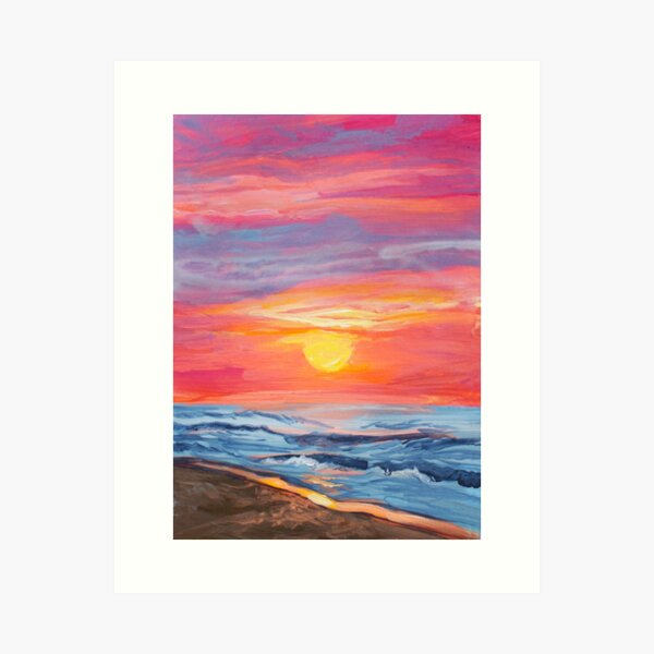 Item preview, Vibrant summer beach sunset  designed and sold by Belampe.