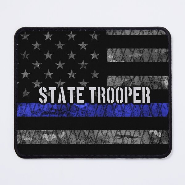 Item preview, Distressed State Trooper Police Flag designed and sold by Jared Davies.