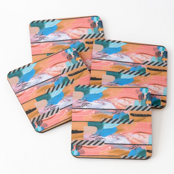 Item preview, Acrylic Stripped Taped Collage Patterned designed and sold by Designs By YL.