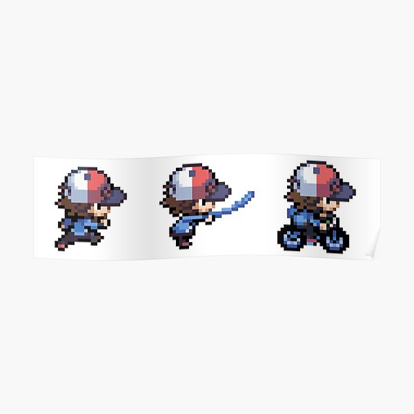 Black and White Protagonist Hilbert 3 Sprites Poster