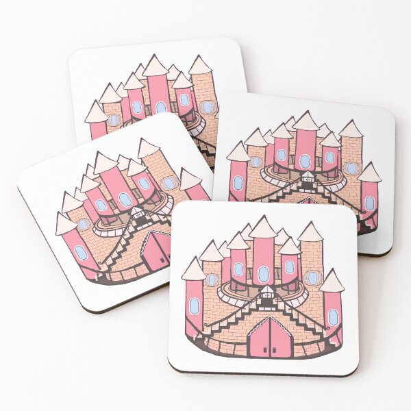 Item preview, Fairytale Coral Castle | A Pink Fairytale Castle Drawing designed and sold by fairytalearrrt.