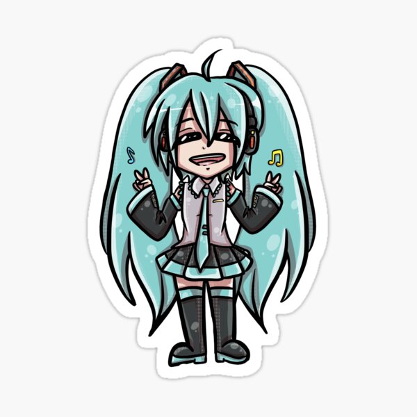 Chibi Hatsune Miku- Green Hair Sticker by Loba Lj - Pixels