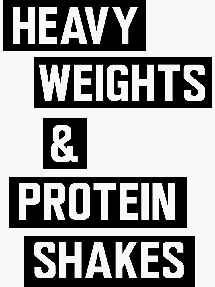 Heavy weights and protein shakes by workout