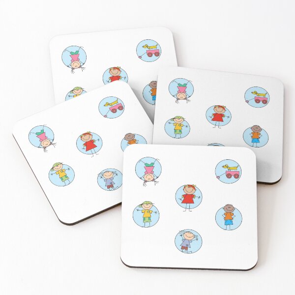 Item preview, A Pack of Six Separate Colorful Kids Stickers on one sheet designed and sold by ThePicturesGuy.
