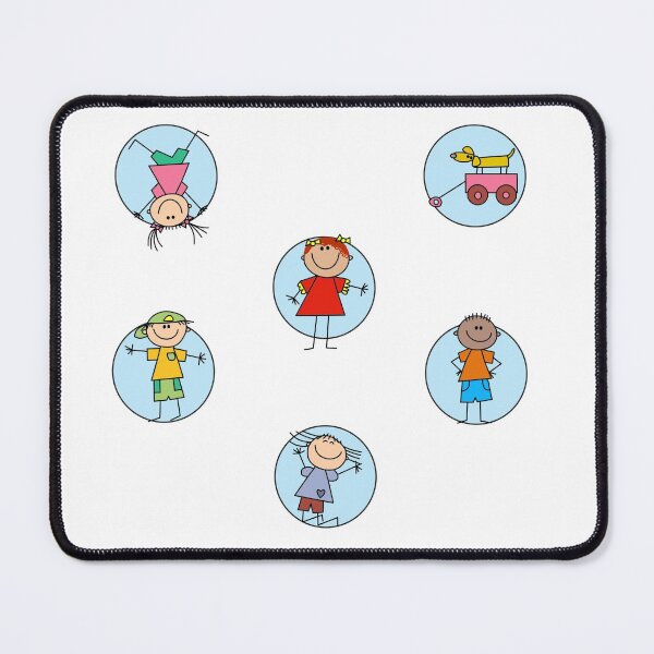 Item preview, A Pack of Six Separate Colorful Kids Stickers on one sheet designed and sold by ThePicturesGuy.