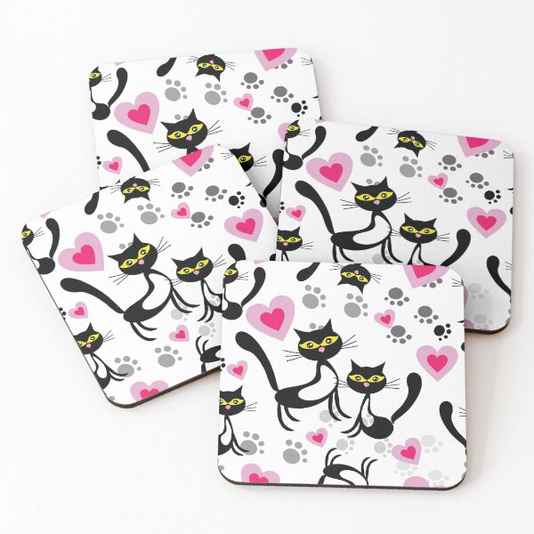 Item preview, cat designer and animated heart designed and sold by marketfeliz.