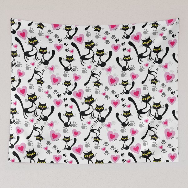 Item preview, cat designer and animated heart designed and sold by marketfeliz.