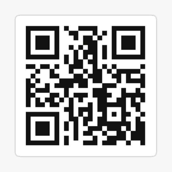 Rick Roll QR Code Stickers 3x - Pokege's Ko-fi Shop - Ko-fi