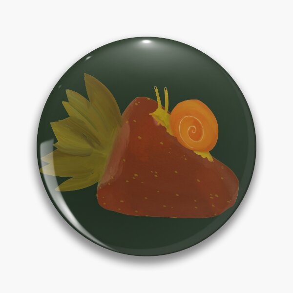 Item preview, Oil painting snail eating strawberry designed and sold by mjalred.