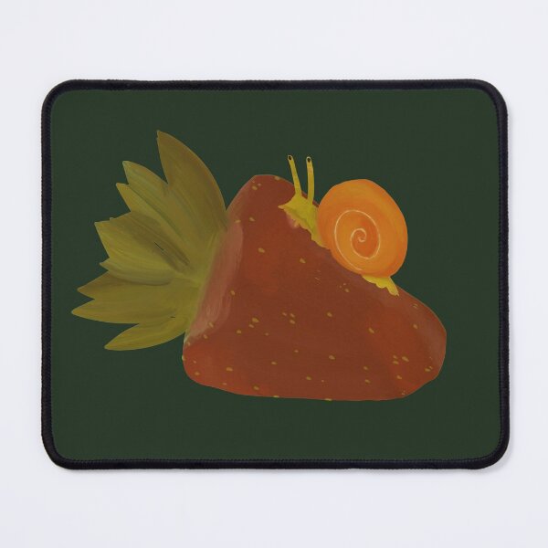 Item preview, Oil painting snail eating strawberry designed and sold by mjalred.