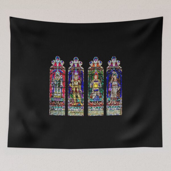 Item preview, Archangel Hull Minster Stained Glass Uriel Michael Gabriel Raphael designed and sold by signsandsymbols.