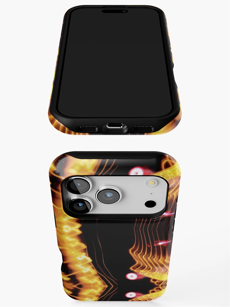 Thumbnail 3 of 4, iPhone Case, Yellow Laser Lights designed and sold by RIGHTCHUS.