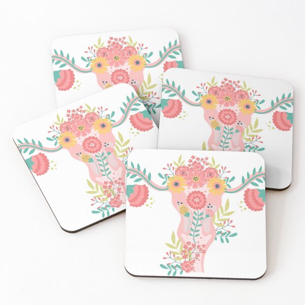 Item preview, female reproductive system with flowers designed and sold by Sya Prints.