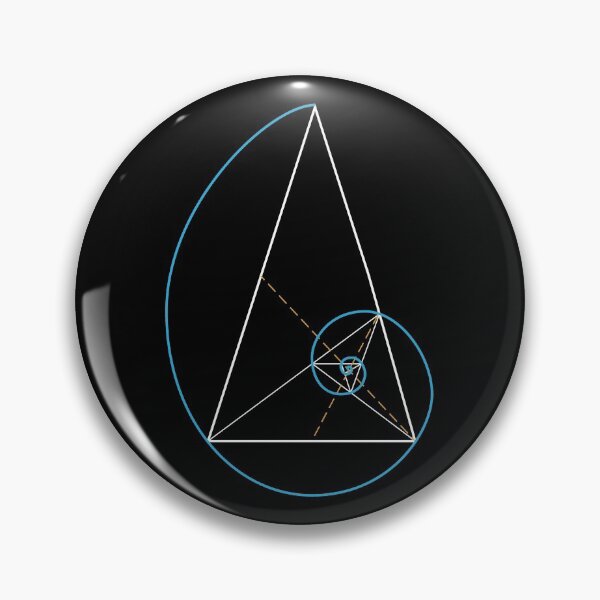 Item preview, Golden Triangles Fibonnaci Spiral Golden Ratio designed and sold by signsandsymbols.