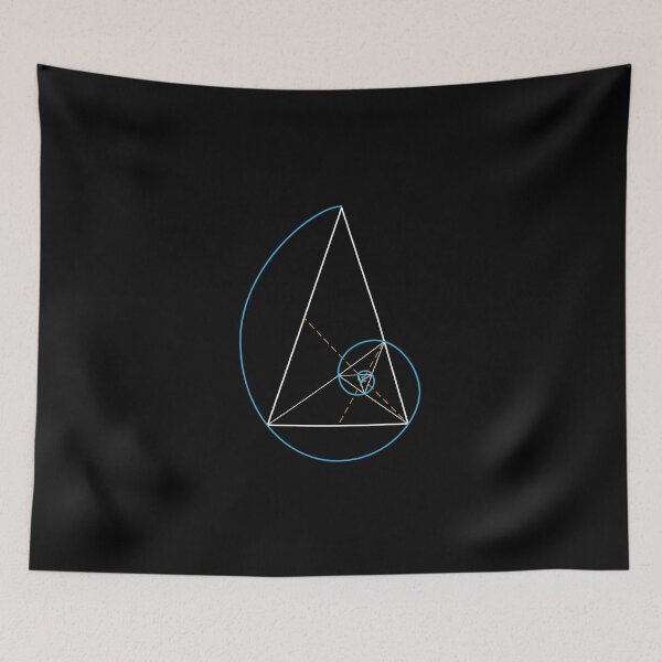 Item preview, Golden Triangles Fibonnaci Spiral Golden Ratio designed and sold by signsandsymbols.