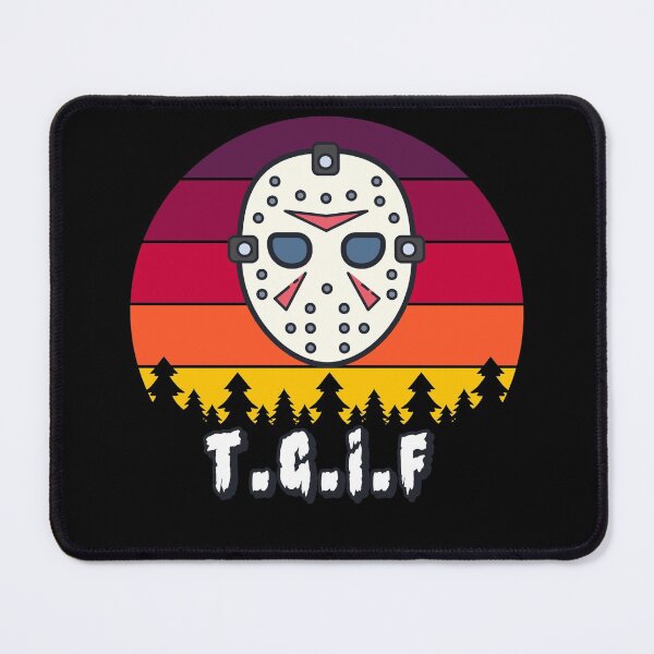 Item preview, TGIF Funny Slasher Retro Halloween Hockey Mask designed and sold by Alladin7.