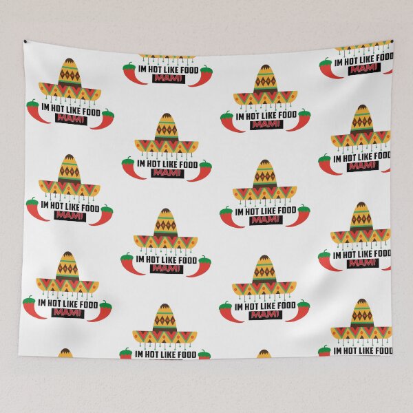 Item preview, Poncho Serape Philology Dressmaking Guatemalan FUNNY FUN MEME  A Fistful Of Dollars Dirty Harry - IM HOT LIKE FOOD MAMI designed and sold by yourdailywear.