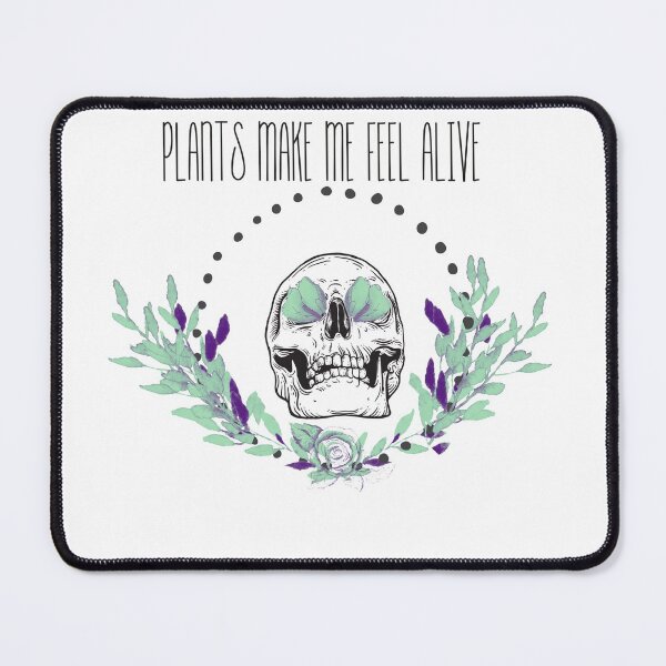 Item preview, Plants Make Me Feel Alive Skull designed and sold by WeirdGirlGFX.