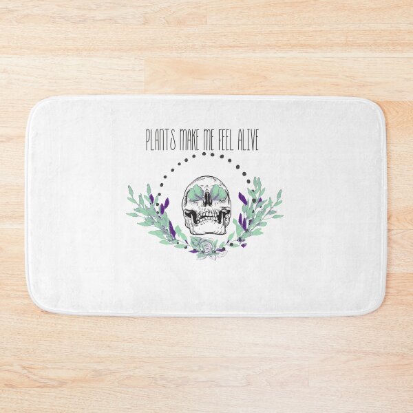 Item preview, Plants Make Me Feel Alive Skull designed and sold by WeirdGirlGFX.