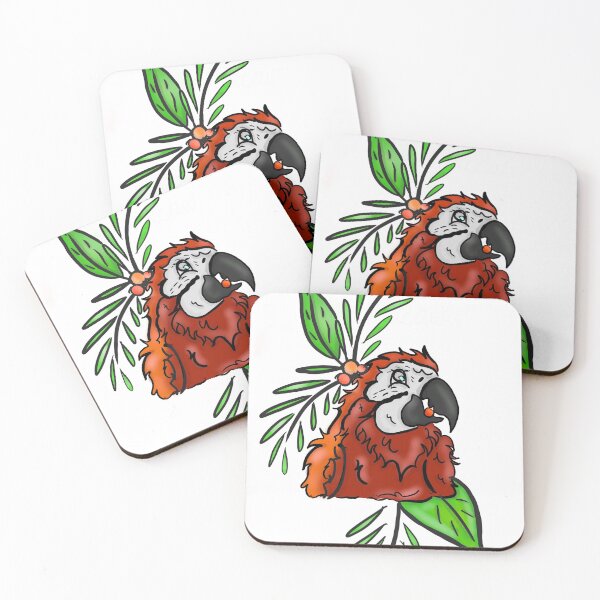 Item preview, Red Summer Macaw Graphic designed and sold by BioLushGraphics.