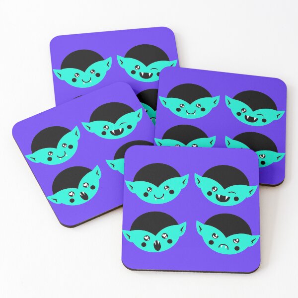 Item preview, Teal and Violet Vampire Pattern designed and sold by Jelly Turnip.