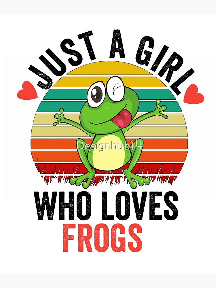 Disover Just a girl who loves frogs Premium Matte Vertical Poster