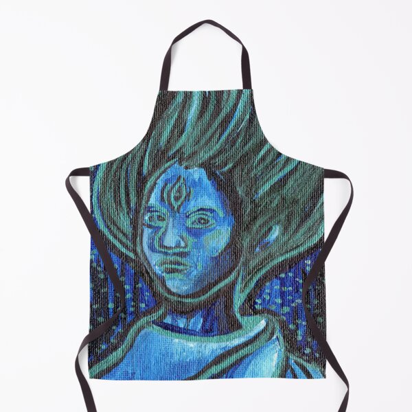 Item preview, Blue & Green Supernatural Being with a Third Eye designed and sold by KLoganArt.