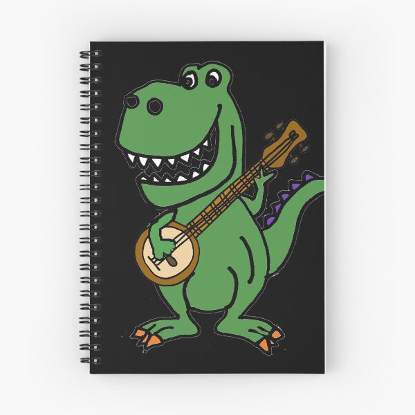Item preview, Funny T-rex Dinosaur Playing Banjo Music Cartoon designed and sold by Nature's Fancy.