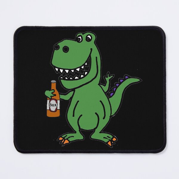Item preview, Funny T-rex Dinosaur Drinking Beer Cartoon designed and sold by Nature's Fancy.