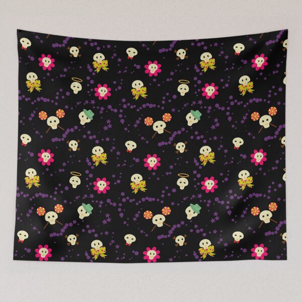 Item preview, cute halloween trendy skulls Pattern for kids,girls designed and sold by cutecrazytshirt.