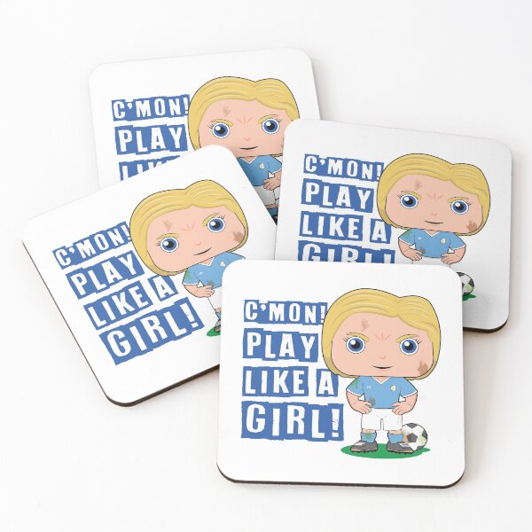 Item preview, C'mon! Play like a girl - kids soccer design designed and sold by essjaydesigns.