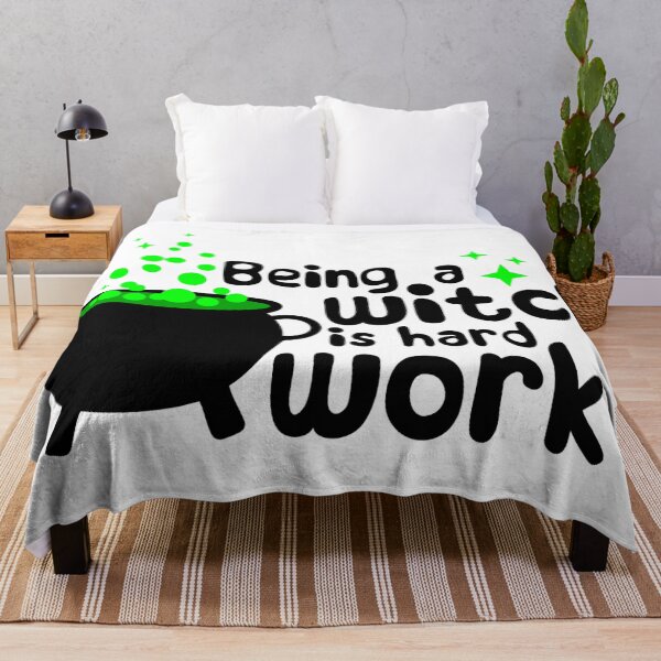 Item preview, Being a witch is hard work- Halloween witch designed and sold by Designs Of all kinds.