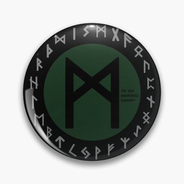 Item preview, Green Mannaz Elder Futhark Rune | Viking | Pagan Symbol designed and sold by Depic Spirit.