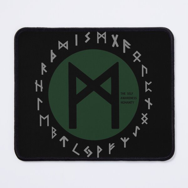 Item preview, Green Mannaz Elder Futhark Rune | Viking | Pagan Symbol designed and sold by Depic Spirit.