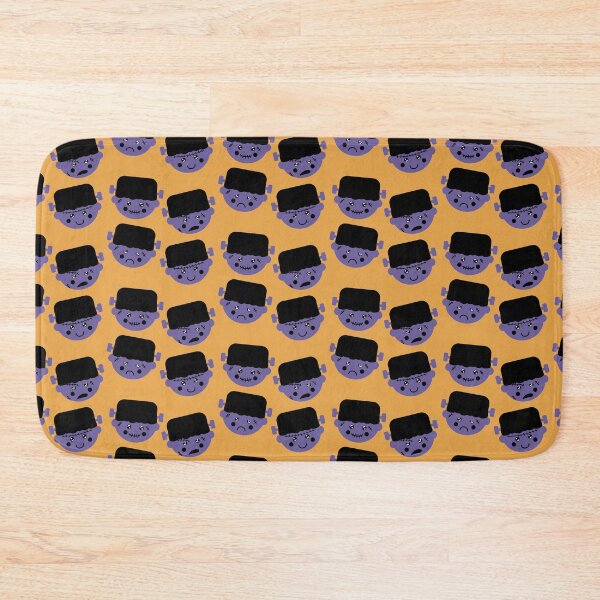 Item preview, Royal Purple & Spice Yellow Cute Frankenstein Faces Pattern designed and sold by Jelly Turnip.