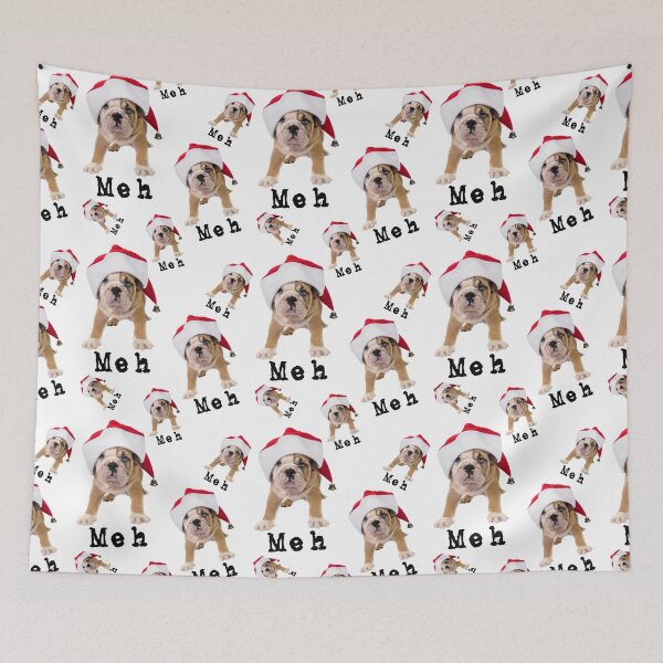 Item preview, Meh Christmas - Grumpy Dog Christmas Merch designed and sold by Funkykex.
