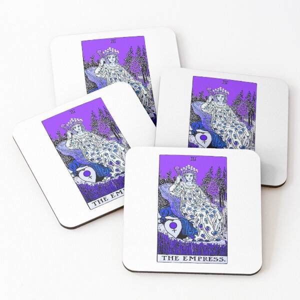 Item preview, Midnight Empress - psychedelic tarot card in blue/purple combo designed and sold by Larkwort.