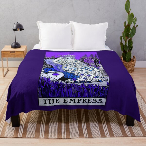 Item preview, Midnight Empress - psychedelic tarot card in blue/purple combo designed and sold by Larkwort.