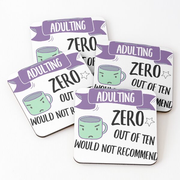 Item preview, Adulting, would not recommend designed and sold by WeirdGirlGFX.