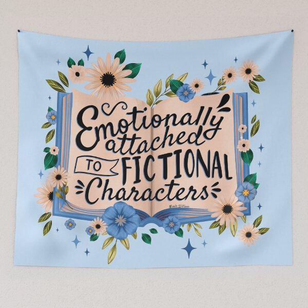 Item preview, Emotionally Attached to Fictional Characters Book Lover Gift Idea Sticker designed and sold by GlowinUp Shop.
