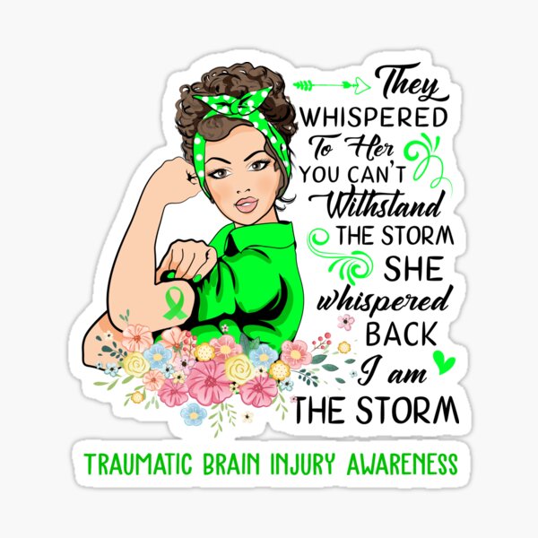 Item preview, I AM THE STORM TRAUMATIC BRAIN INJURY AWARENESS designed and sold by Brad-FI.