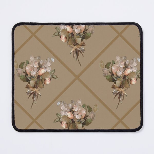 Item preview, Money Plant and Roses Dried Bouquet Diagonal on Light Taupe 5748 designed and sold by Art in My Loft.