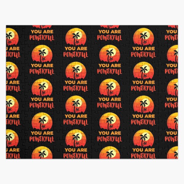 You Are Powerful Beach, Positive Affirmation Gift, Positive Message Inspirational Quotes, Inspiring Thoughts Self Love Jigsaw Puzzle